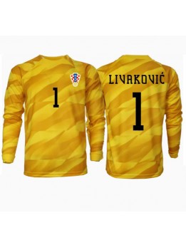 Kroatien Dominik Livakovic #1 Målvakt Replika Hemmakläder EM 2024 Långärmad